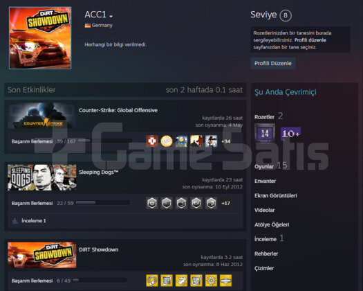 2 MADALYA CSGO PRIME RANK ACIK YESIL FAKTOR