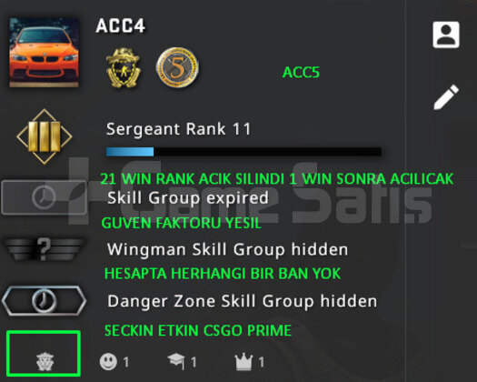 2 MADALYA | PRIME CSGO RANK ACIK | YESIL FAKTOR