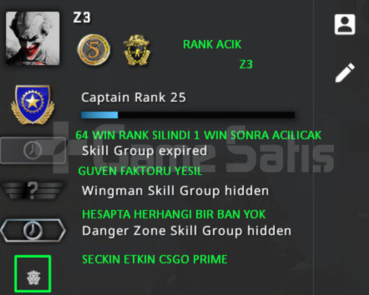 2 MADALYA | PRIME CSGO RANK ACIK | YESIL FAKTOR
