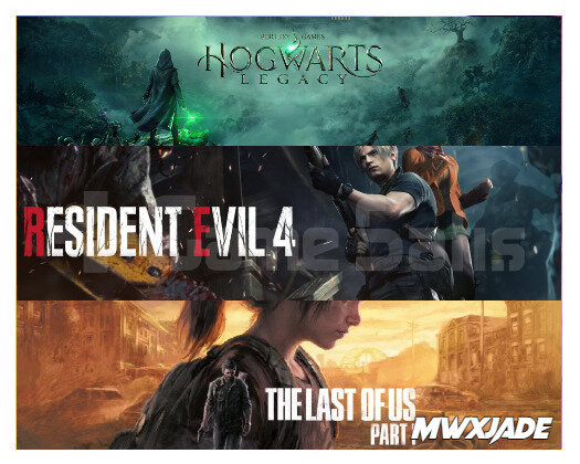 Hogwarts Legacy + The Last Of Us + Resident Evil 4