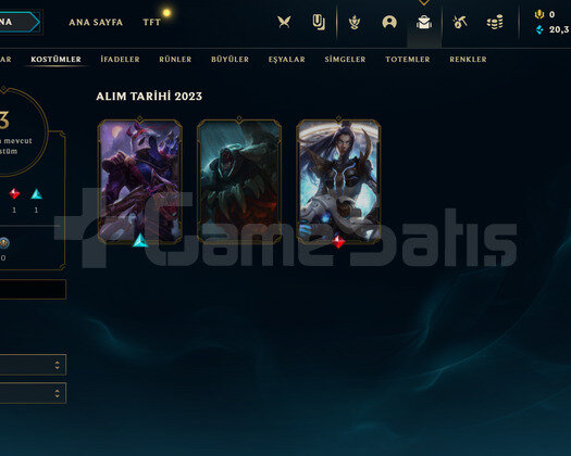 TR Gold 4 | 3 Kostüm - 20K Mö | LoL Hesap