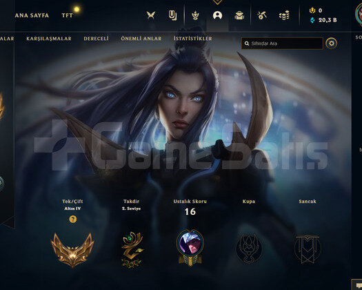 TR Gold 4 | 3 Kostüm - 20K Mö | LoL Hesap