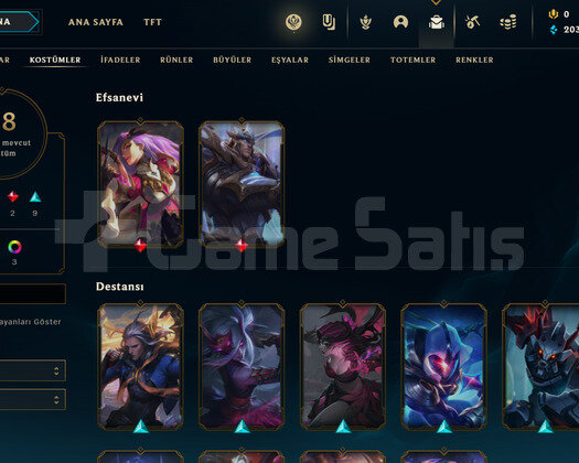 TR Gold 2 | 18 Kostüm - 42 Hero | LoL Hesap