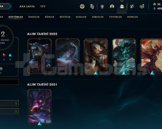 TR Gold 4 | 12 Kostüm - 39 Hero | LoL Hesap