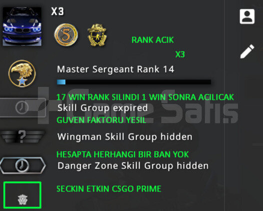 2 MADALYA | PRIME CSGO RANK ACIK | YESIL FAKTOR