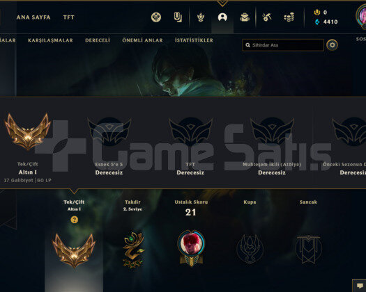 TR GOLD 1 60 LP 65WR I HİGH MMR BOL KOSTUMLÜ SMURF