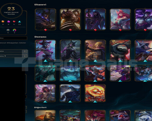 23 SKIN GOLD 2 LOL HESABI