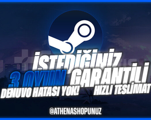 İSTEDİĞİNİZ 3 OYUN + GARANTİ + DESTEK