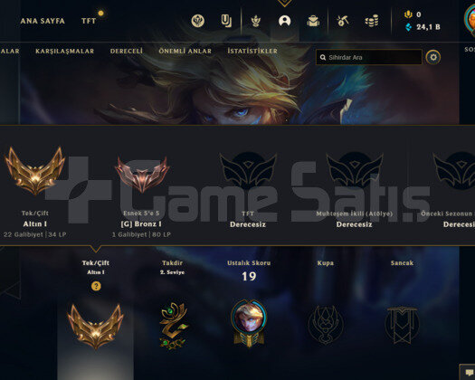 TR GOLD 1 34LP 63 WR I DİAMOND ELO 24K MAVİ ÖZ