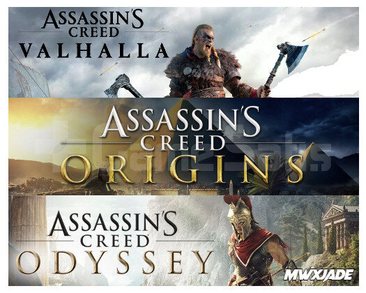 Assassins Creed Valhalla + Odyssey + Origins