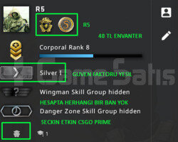 CSGO PRIME RANK ACIK 40 TL ENVANTER YESIL FAKTOR