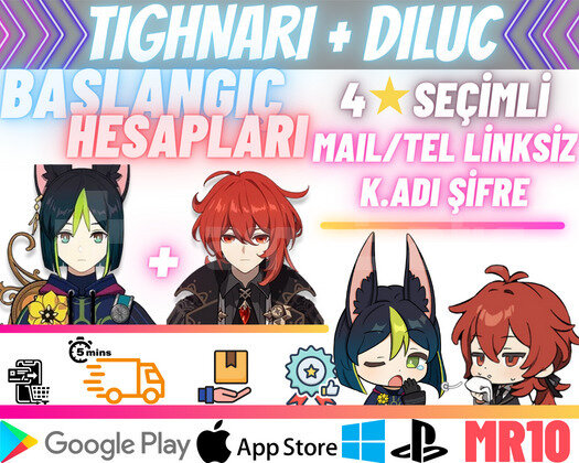 EU | MR10 Tighnari + Diluc - Başlangıç Hesapları