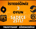 İstediğiniz 3 Oyun + Ömür Boyu Garanti & Destek