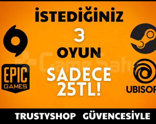 İstediğiniz 3 Oyun + Ömür Boyu Garanti & Destek