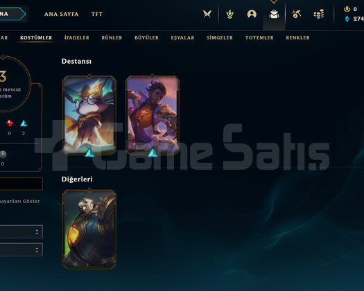 TR Gold 4 | 3 Kostüm - 28 Hero | LoL Hesap