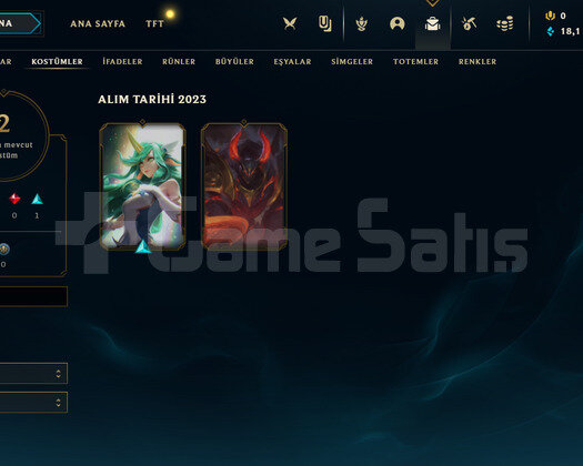TR Gold 4 | 2 Kostüm - 18K Mö | LoL Hesap