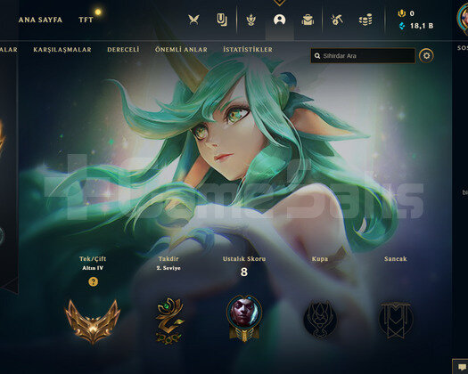 TR Gold 4 | 2 Kostüm - 18K Mö | LoL Hesap