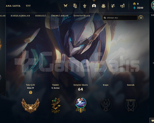 TR Gold 4 | 10 Kostüm - 49 Hero | LoL Hesap