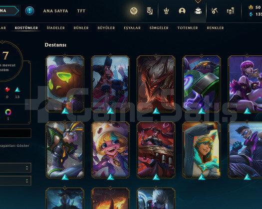TR Gold 2 | 17 Kostüm - 55 Hero | LoL Hesap
