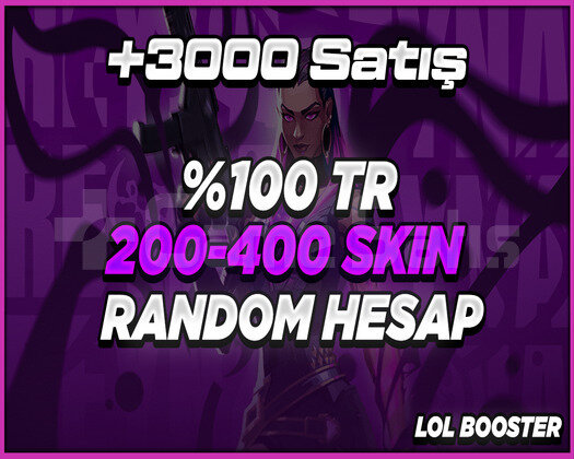 TR BÖLGE 200-400 SKİN FULL+FULL VİP HESAPLAR +3000
