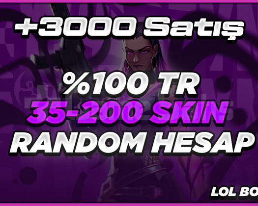 3000BAŞARILI İŞLEM/TR BÖLGE 35-200 SKİN DOLUHESAP