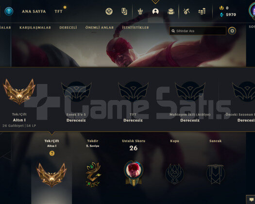 TR GOLD 1 54 LP 57WR I HİGH MMR 37 CHAMP-2 KOSTÜM