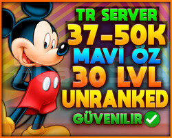 TR +37K MAVİ ÖZ 30 LVL UNRANKED HESAP