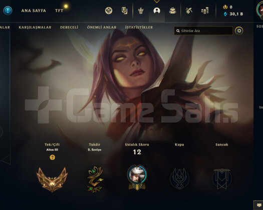 TR GOLD 3 I HİGH MMR 30K MAVİ ÖZ