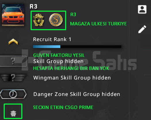 2 MADALYA | PRIME CSGO | MAGAZA TR YESIL FAKTOR