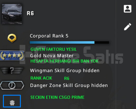 CSGO PRIME | RANK ACIK | GUVEN FAKTORU YESIL