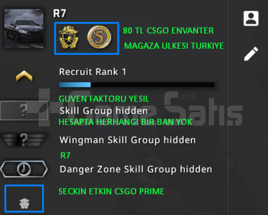 2 MADALYA | PRIME CSGO | MAGAZA TR YESIL FAKTOR