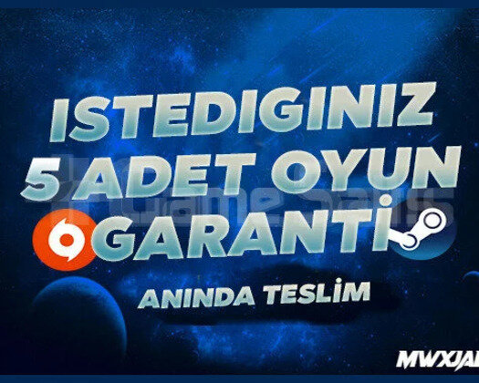 İstediğiniz 5 Oyun | Sınırsız Garanti | PC