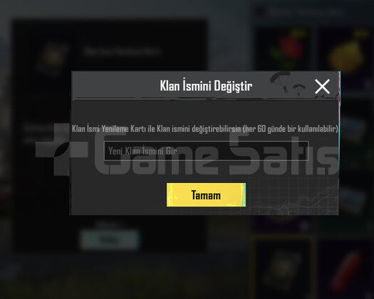 9.4 SV PUBG KLAN İSİM DEĞİŞİMİ AÇIK