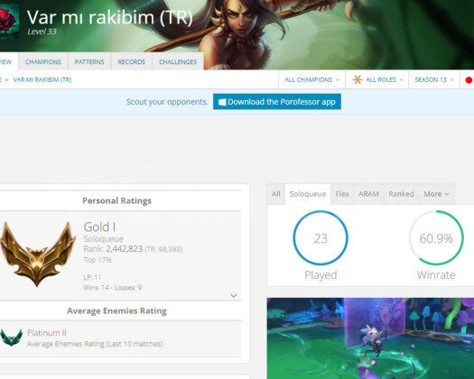 TR GOLD 1 61WR I DİAMOND ELO SMURF