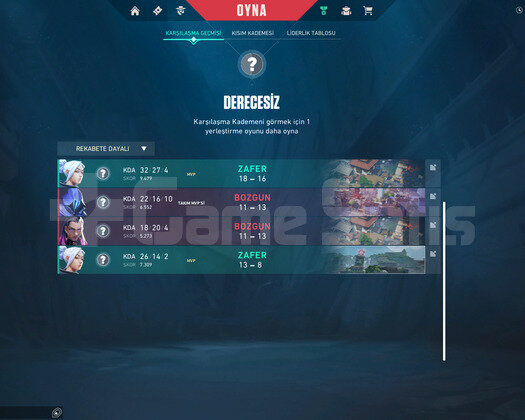 Plat elo rankı kapalı fresh hesap Mail onaysız