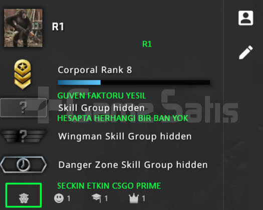 CSGO PRIME | 8 WIN | GUVEN FAKTORU YESIL