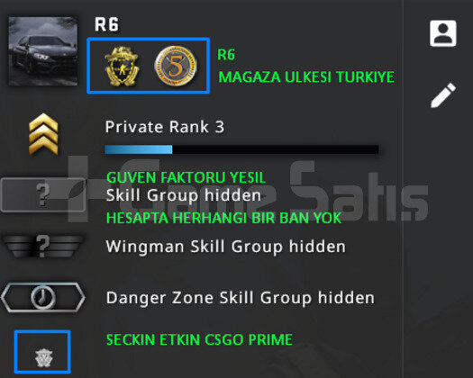 2 MADALYA | PRIME CSGO | MAGAZA TR YESIL FAKTOR