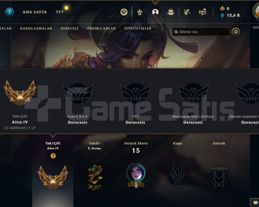 TR GOLD 4 72WR I HİGH MMR 12K MAVİ ÖZ