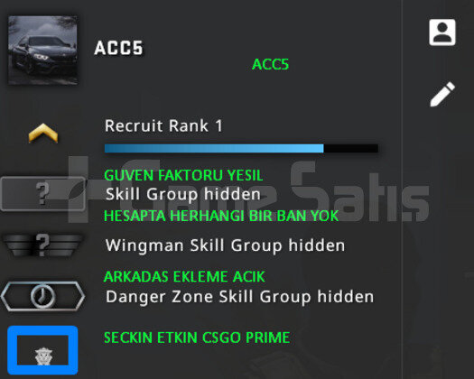 CSGO PRIME | ARK EKLEME ACIK | GUVEN FAKTORU YESIL