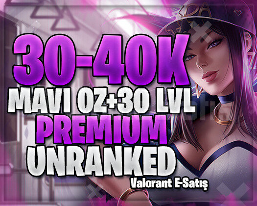 2 ADET EUW 30K+ MAVİ ÖZ 30 LEVEL UNRANKED