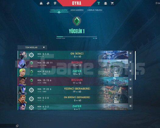 Skinli Yücelik 1 Hesap