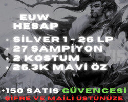 EUW SİLVER 1 2 KOSTUM 25K MAVİ ÖZLÜ HESAP