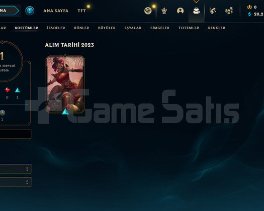 TR 65 WR Plat 4 | 1 Kostüm 21 Hero | LoL Hesap