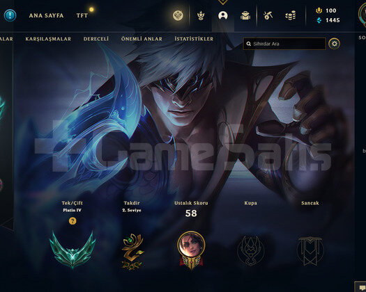 TR Plat 4 | 6 Kostüm - 37 Hero | LoL Hesap