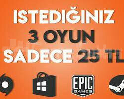 İstediğin 3 Oyun + Garanti