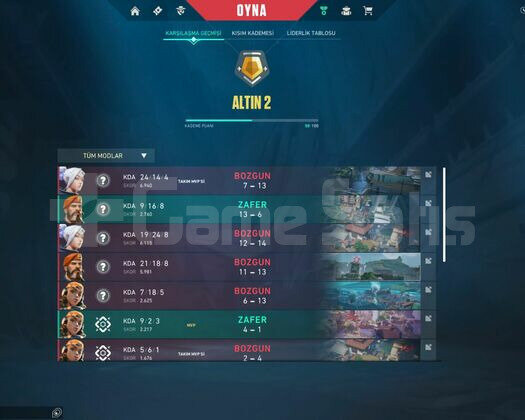 MMR YÜKSEK GOLD 2 HESAP