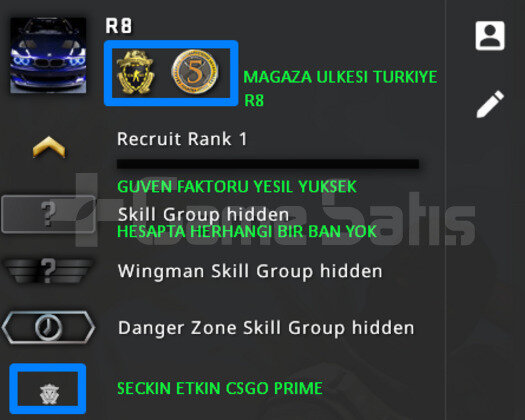 2 MADALYA | PRIME CSGO | MAGAZA TR YESIL FAKTOR