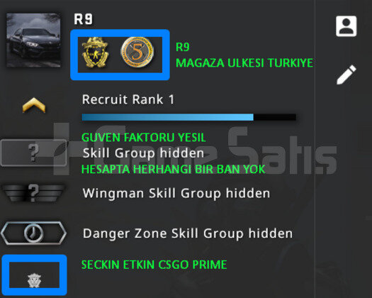2 MADALYA | PRIME CSGO | MAGAZA TR YESIL FAKTOR