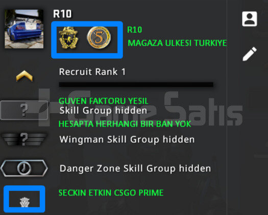 2 MADALYA | PRIME CSGO | MAGAZA TR YESIL FAKTOR