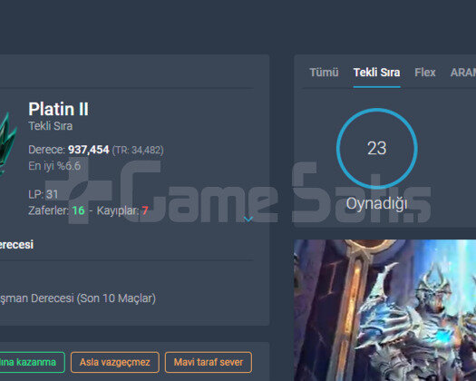 PLAT 2 +40 LP GAİN 70 WR